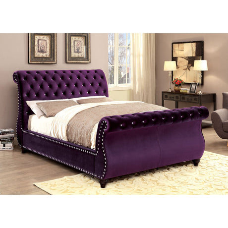 Noella Cal.King Bed, Purple