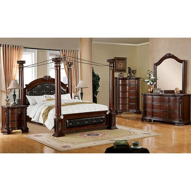 Mandalay Brown Cherry Bedroom Set