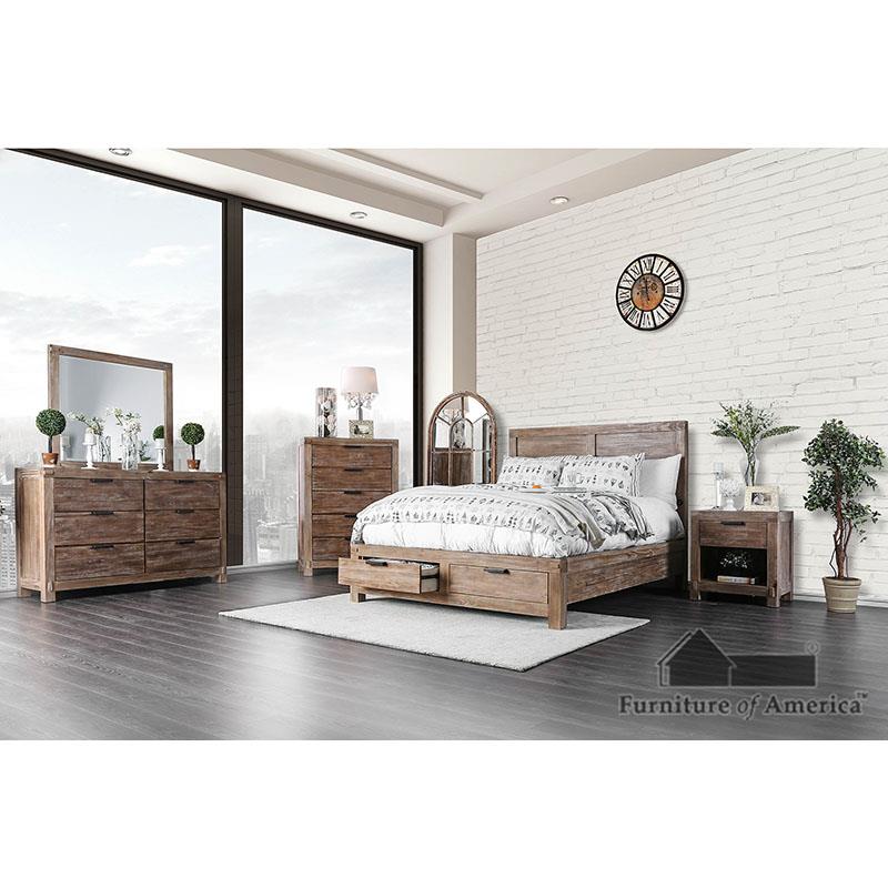 Wynton Weathered Light Oak Bedroom Set