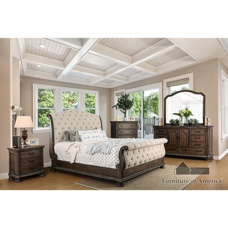 Lysandra Beige/Rustic Natural Tone Bedroom Set