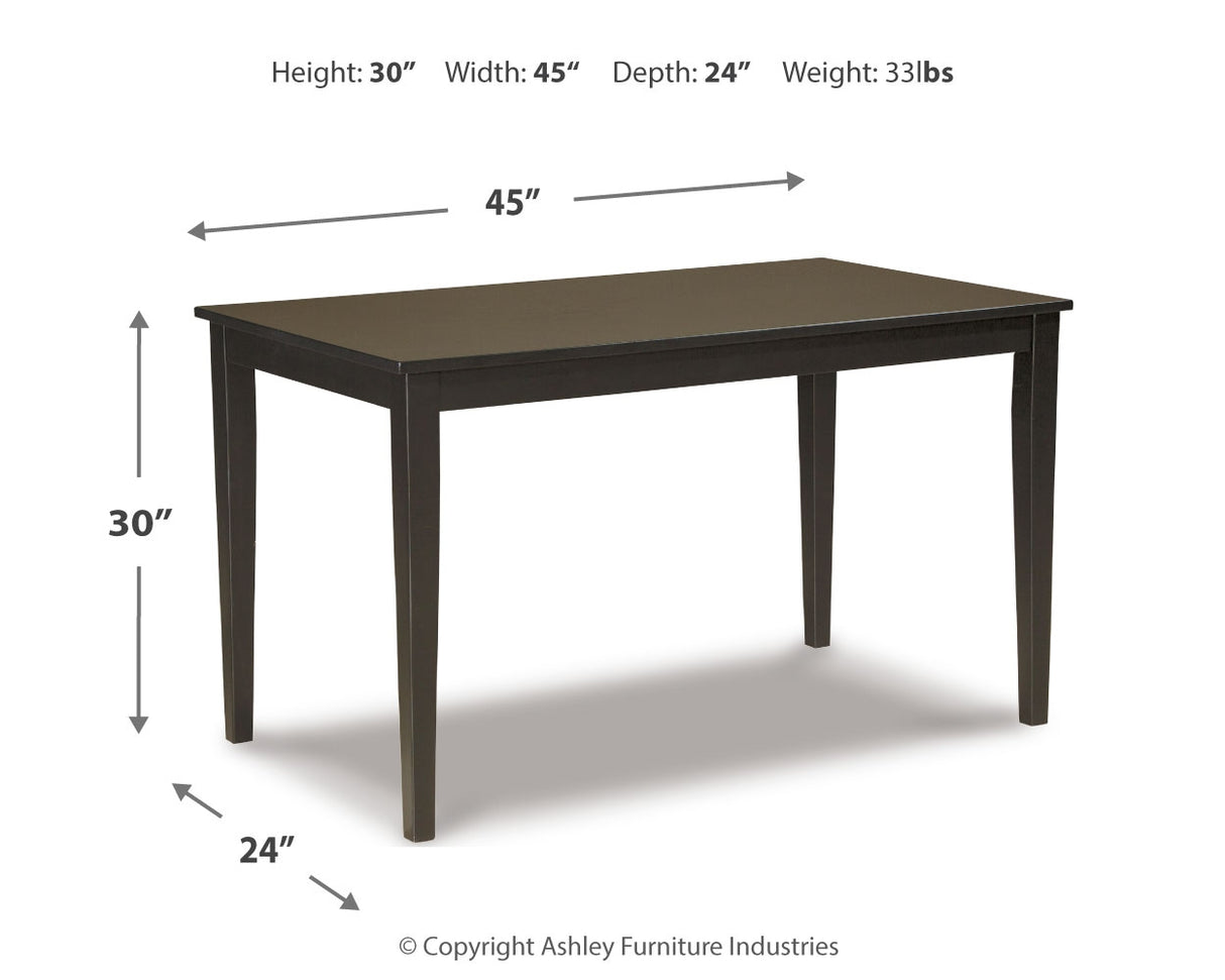 Kimonte Dark Brown Dining Table