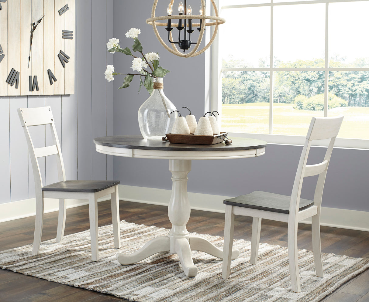 Nelling Two-tone Round Dining Set