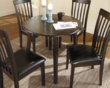 Hammis Dark Brown Dining Drop Leaf Table