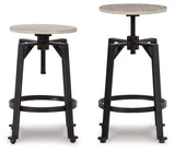 Karisslyn Whitewash/Black Counter Height Stool