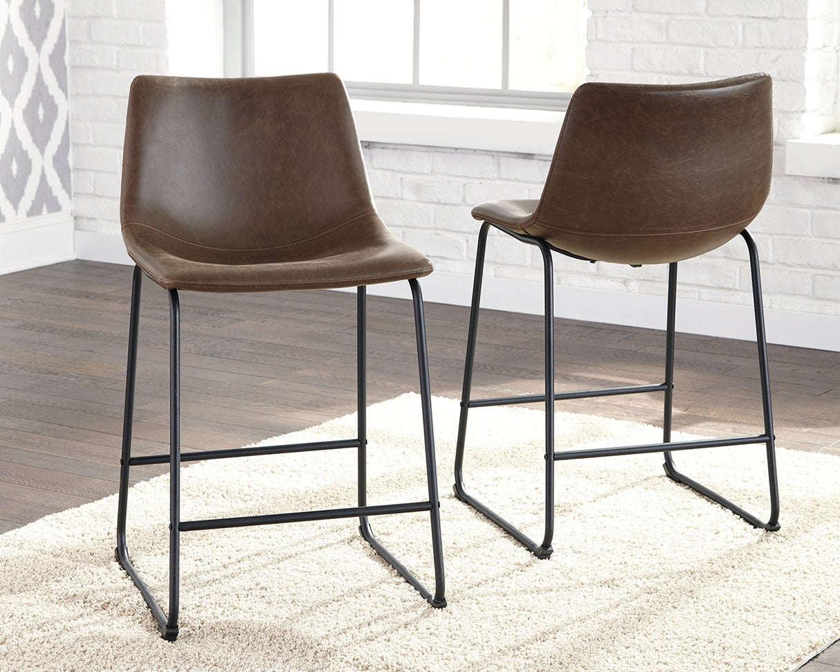 Centiar Brown Counter Height Bar Stool