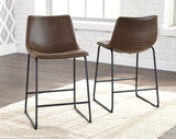 Centiar Brown Counter Height Bar Stool