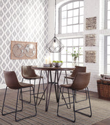 Centiar Brown Counter Height Bar Stool