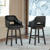 Tallenger Black/Dark Brown Bar Height Bar Stool