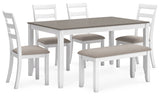 Stonehollow White/Gray Dining Set