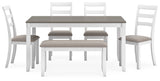 Stonehollow White/Gray Dining Set