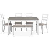 Stonehollow White/Gray Dining Set