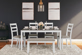 Stonehollow White/Gray Dining Set