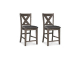 Caitbrook Gray Counter Height Dining Table And 2 Barstools