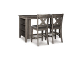 Caitbrook Gray Counter Height Dining Table And 2 Barstools