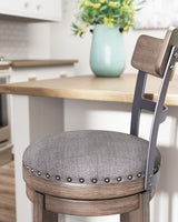 Caitbrook Gray Bar Height Bar Stool