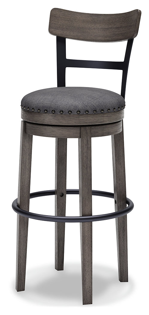 Caitbrook Gray Bar Height Bar Stool
