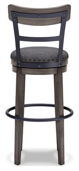 Caitbrook Gray Bar Height Bar Stool