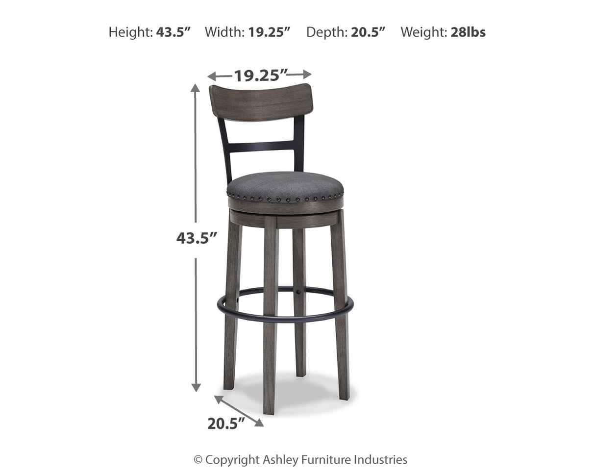 Caitbrook Gray Bar Height Bar Stool