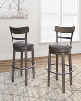 Caitbrook Gray Bar Height Bar Stool