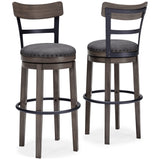 Caitbrook Gray Bar Height Bar Stool