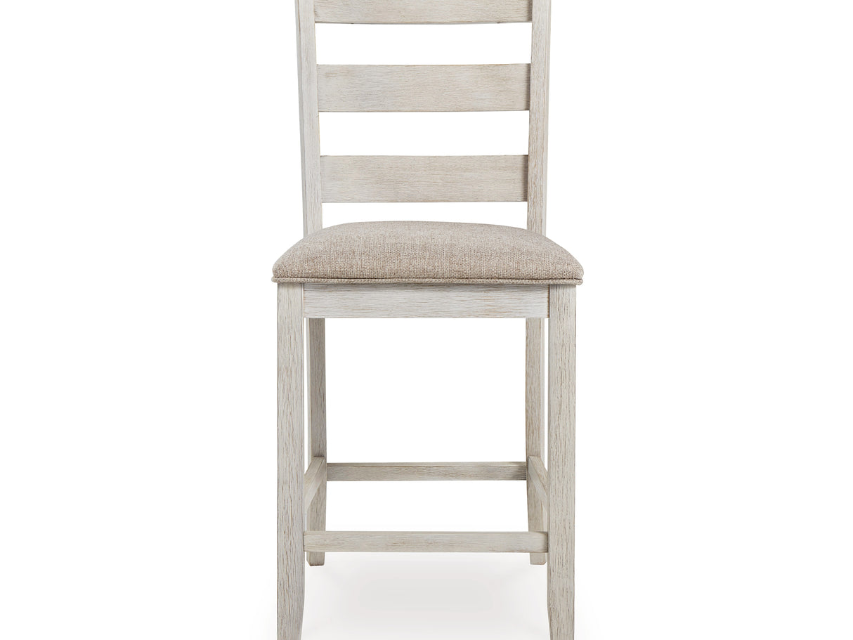 Skempton Two-Tone Counter Height Dining Table And 6 Barstools