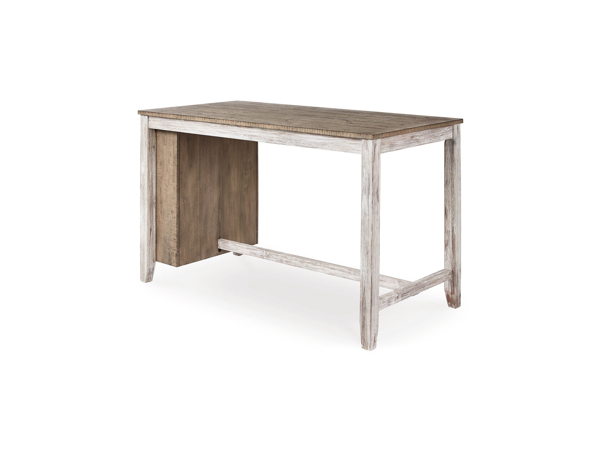 Skempton Two-Tone Counter Height Dining Table And 6 Barstools