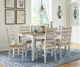 Skempton White/Light Brown Dining Set