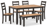 Gesthaven Natural/Brown Dining Set