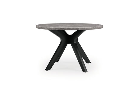 Glinari Taupe/Black Dining Table And 4 Chairs