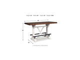 Valebeck White Counter Height Dining Table And 4 Barstools