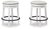 Valebeck White/Black Counter Height Stool