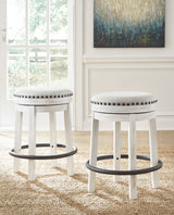 Valebeck White/Black Counter Height Stool