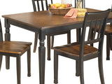 Owingsville Black/Brown Dining Table And 4 Chairs