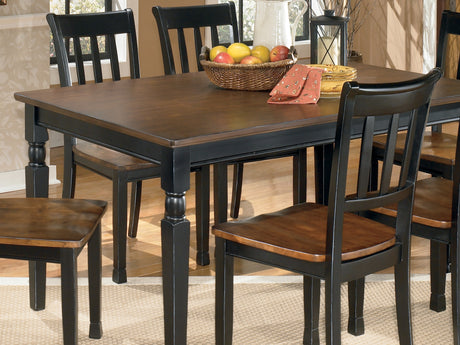 Owingsville Black/Brown Dining Table And 6 Chairs