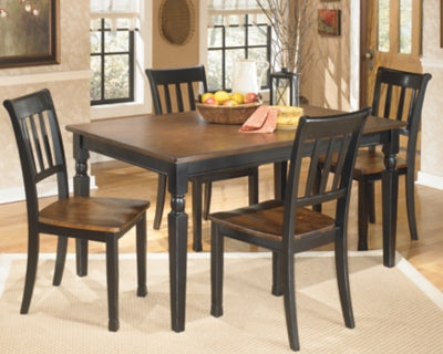 Owingsville Black/Brown Dining Table And 4 Chairs