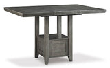 Hallanden Gray Counter Height Dining Extension Table