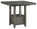Hallanden Gray Counter Height Dining Extension Table