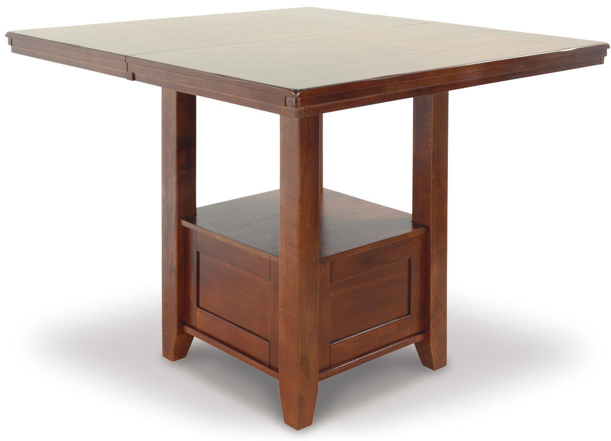 Ralene Medium Brown Counter Height Dining Extension Table