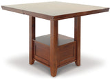 Ralene Medium Brown Counter Height Dining Extension Table