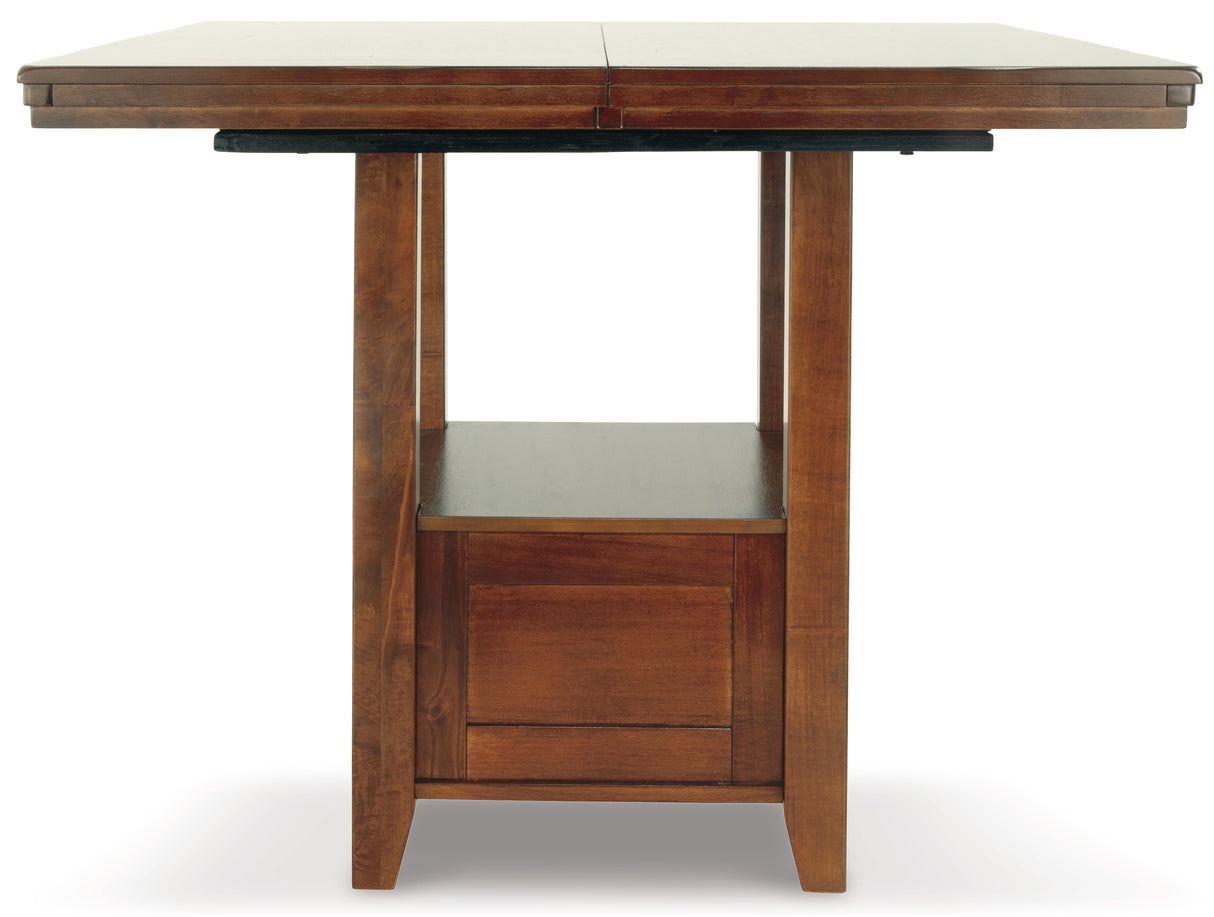 Ralene Medium Brown Counter Height Dining Extension Table