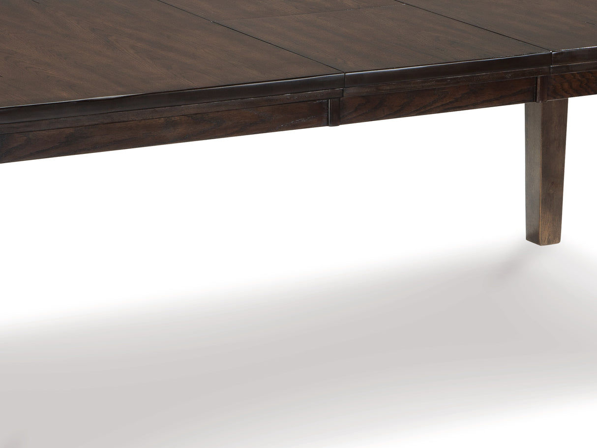 Haddigan Dark Brown Dining Table And 8 Chairs