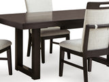 Neymorton Dark Grayish Brown Dining Table And 4 Chairs