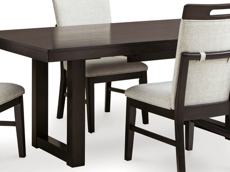 Neymorton Dark Grayish Brown Dining Table And 4 Chairs