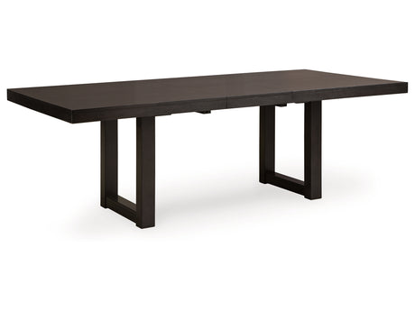 Neymorton Dark Grayish Brown Dining Table And 4 Chairs