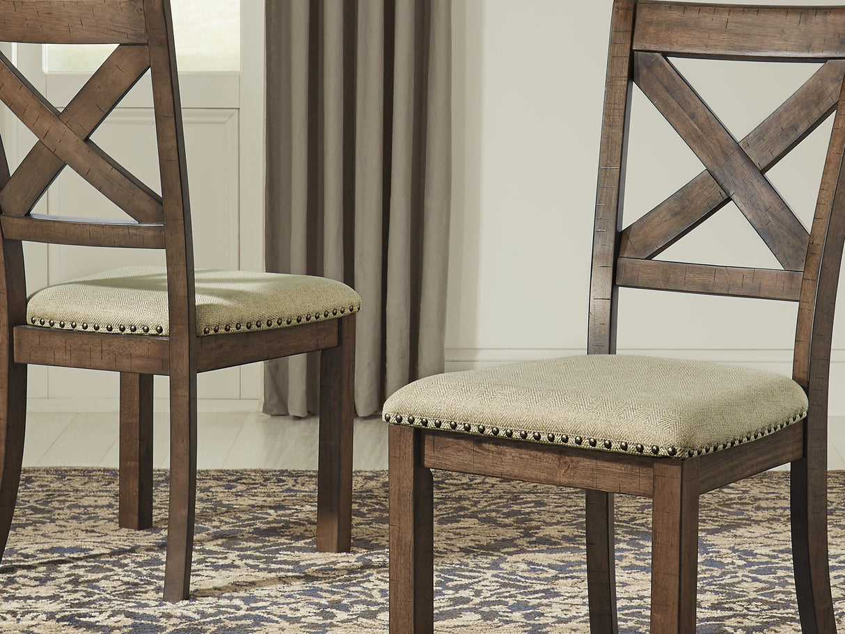 Moriville Grayish Brown Dining Table And 8 Chairs