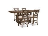Moriville Grayish Brown Counter Height Dining Table And 4 Barstools