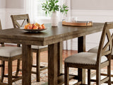 Moriville Grayish Brown Counter Height Dining Table And 4 Barstools
