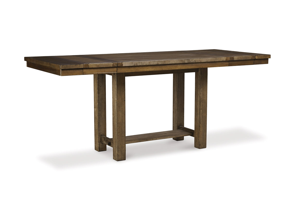 Moriville Grayish Brown Counter Height Dining Table And 4 Barstools