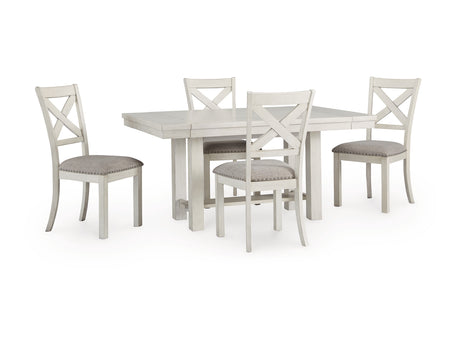 Robbinsdale Antique White Dining Table And 4 Chairs