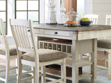 Bolanburg Antique White Counter Height Dining Table And 4 Barstools